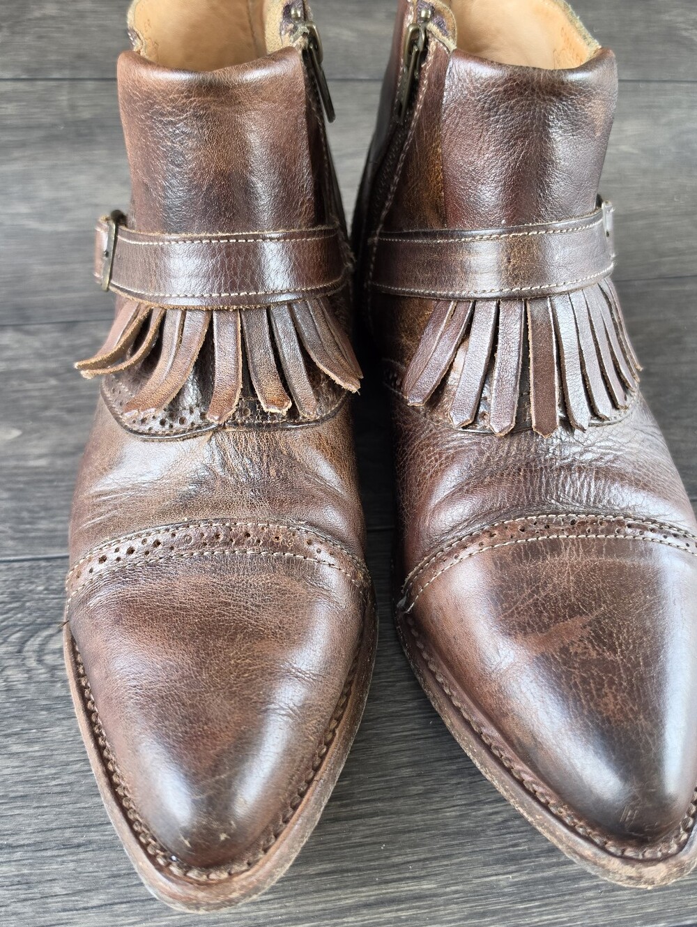 Bed Stu | Dipper Fringe Leather Ankle Boots | 9 - Picture 2 of 11